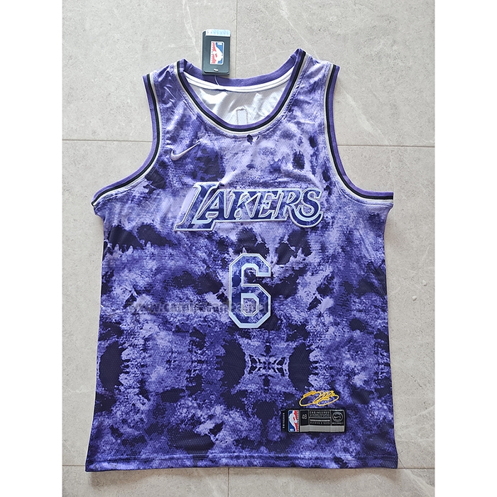 Camiseta Los Angeles Lakers LeBron James #6 Select Series 2023 Violeta